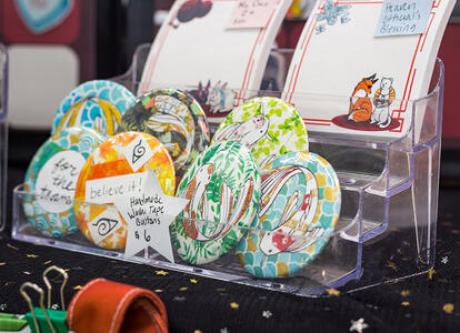 Handmade Washi Tape Buttons - photo by @HyruleSnaps